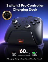 STARTRC GAMES Charging Dock for Nintendo Switch 2 Pro Controller | LED Indicator and Pin-Contact Precision, Portable Fashion Charging Station (Only for Official Switch 2 Pro Controller)