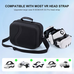 STARTRC GAMES Large Carrying Case for Meta Quest 3 Hard Travel Bag Compatible with Kiwi Design/BOBOVR Battery Head Strap and Other Accessories