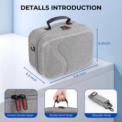 STARTRC GAMES Large Carrying Case for Meta Quest 3 Hard Travel Bag Compatible with Kiwi Design/BOBOVR Battery Head Strap and Other Accessories