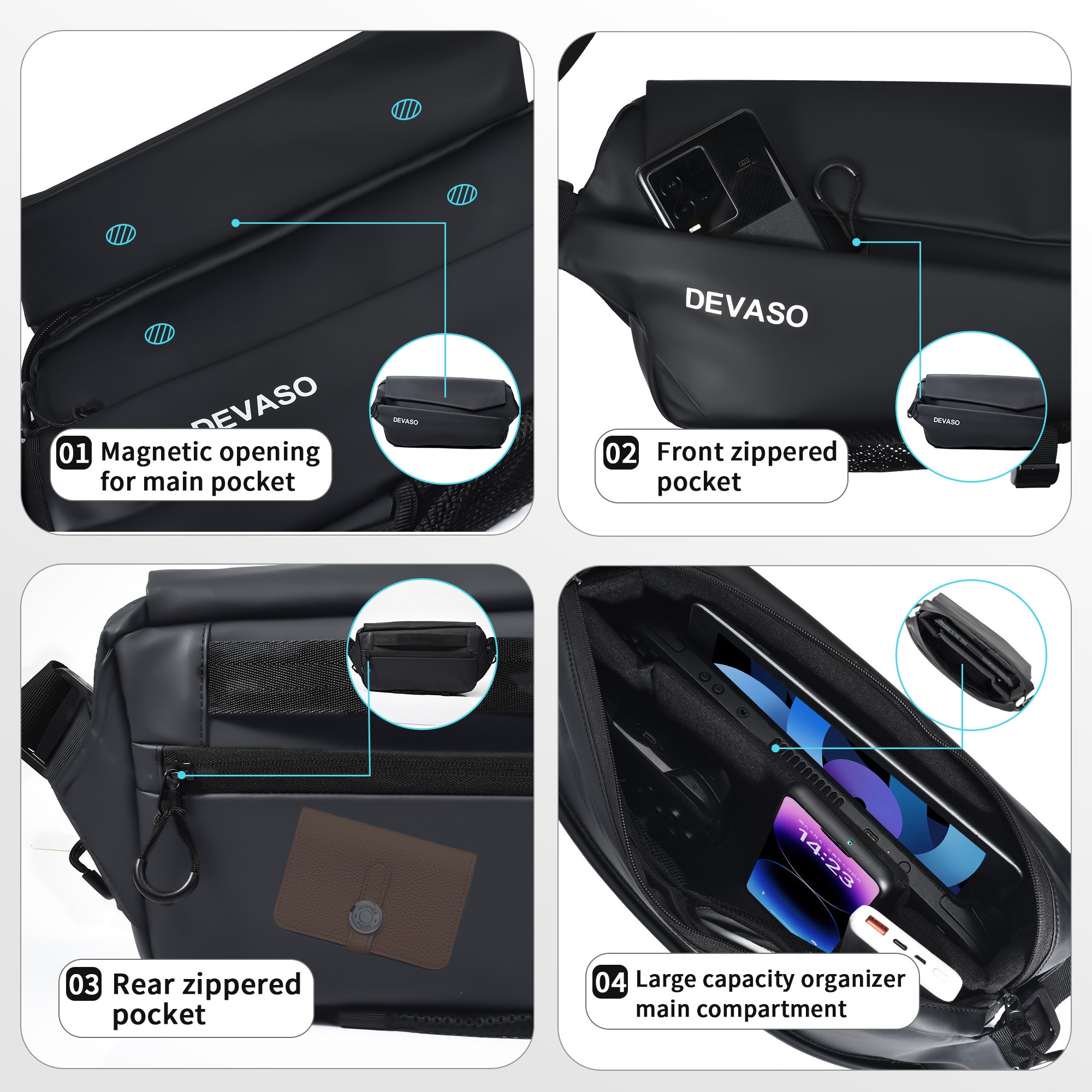 STARTRC GAMES Protective Portable Waterproof Travel Bag with Multi-Pockets for PS Portal Remote Player