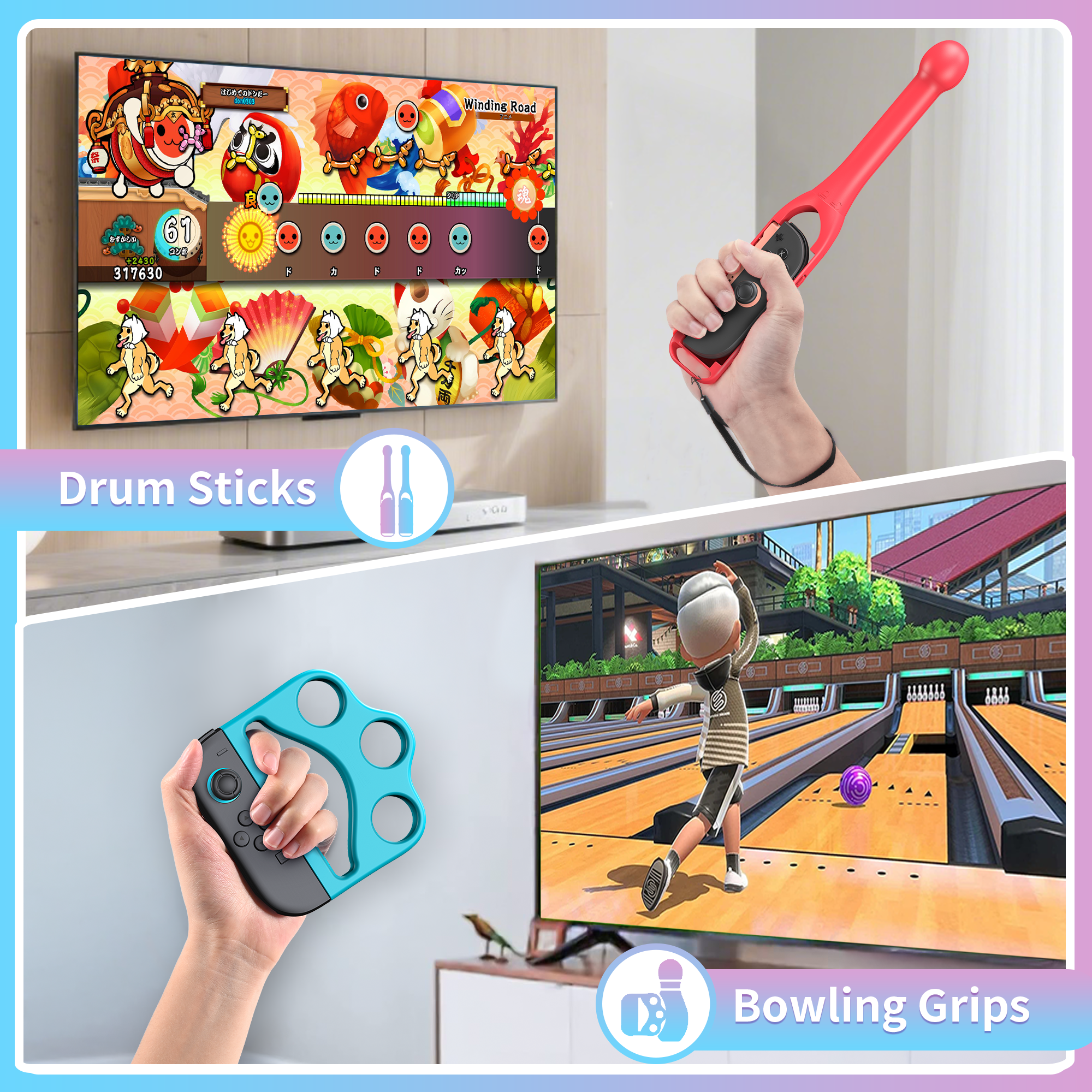 STARTRC GAMES Switch 2 Sports Accessories Bundle for Nintendo Switch 2 (2025),18 in 1 Family Party Pack Games Accessories Set Compatible with Switch 2 Sports Games