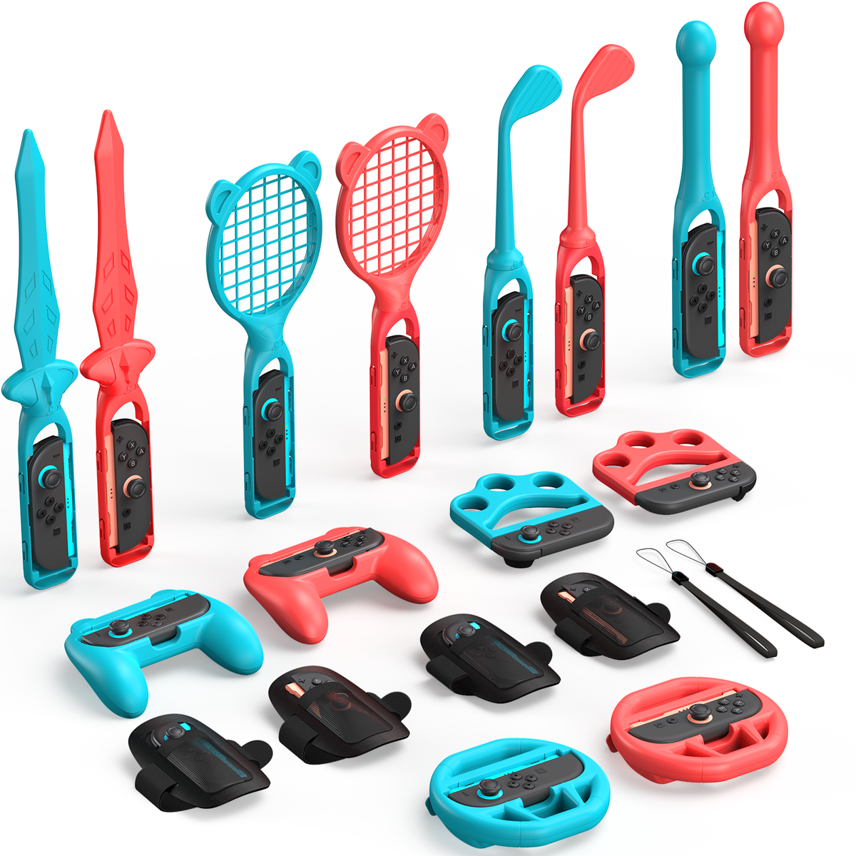 STARTRC GAMES Switch 2 Sports Accessories Bundle for Nintendo Switch 2 (2025),18 in 1 Family Party Pack Games Accessories Set Compatible with Switch 2 Sports Games