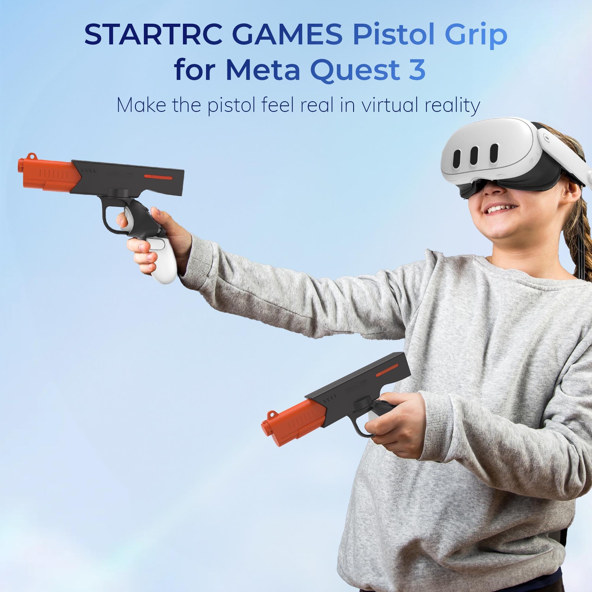 STARTRC GAMES VR PistoI Grip for Meta Quest 3 Controllers