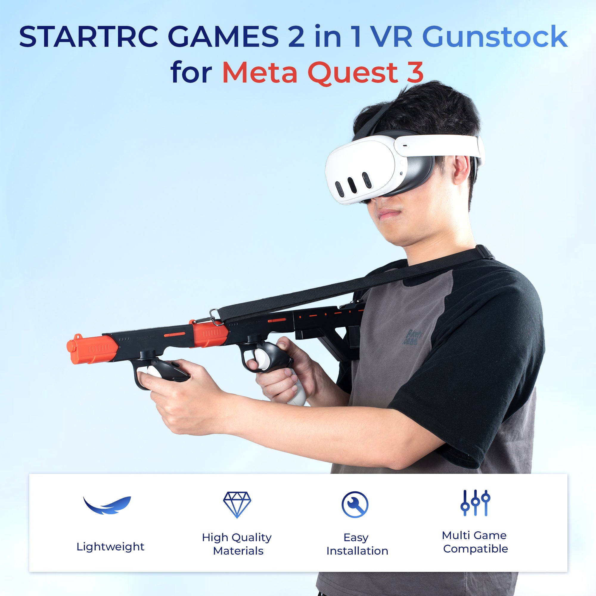 STARTRC GAMES VR Gun Stock for Meta Quest 3