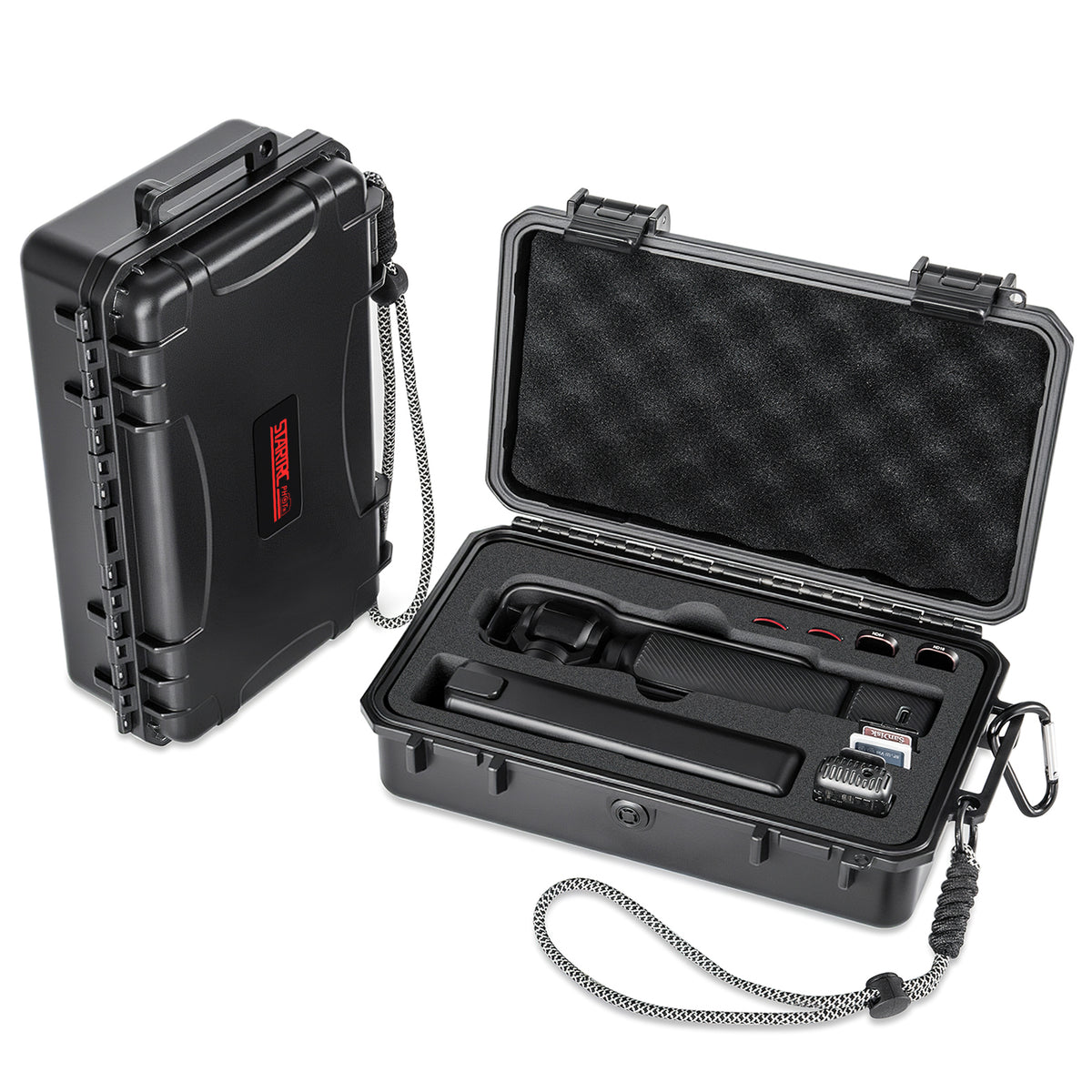 STARTRC PHOTO Osmo Pocket 3 Case Hard Shell Waterproof Carrying Case for DJI Osmo Pocket 3 Accessories, Portable Travel Storage Bag with Wrist Strap, Can Store Filter, Grip, Tripod, Mic