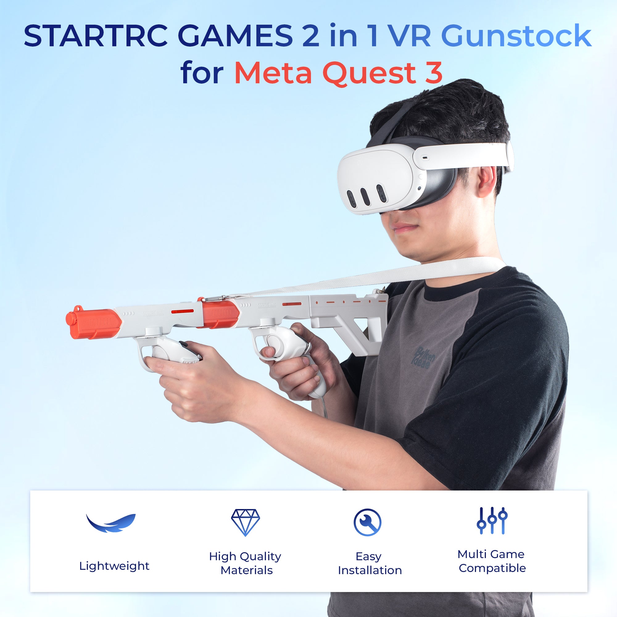 STARTRC GAMES VR Gun Stock for Meta Quest 3