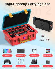 STARTRC GAMES Hard Carrying Case for Nintendo Switch 2, Professional Deluxe IP67 Waterproof, Soft Lining Hard Travel Case for Nintendo Switch 2 Console Pro Controller & Accessories