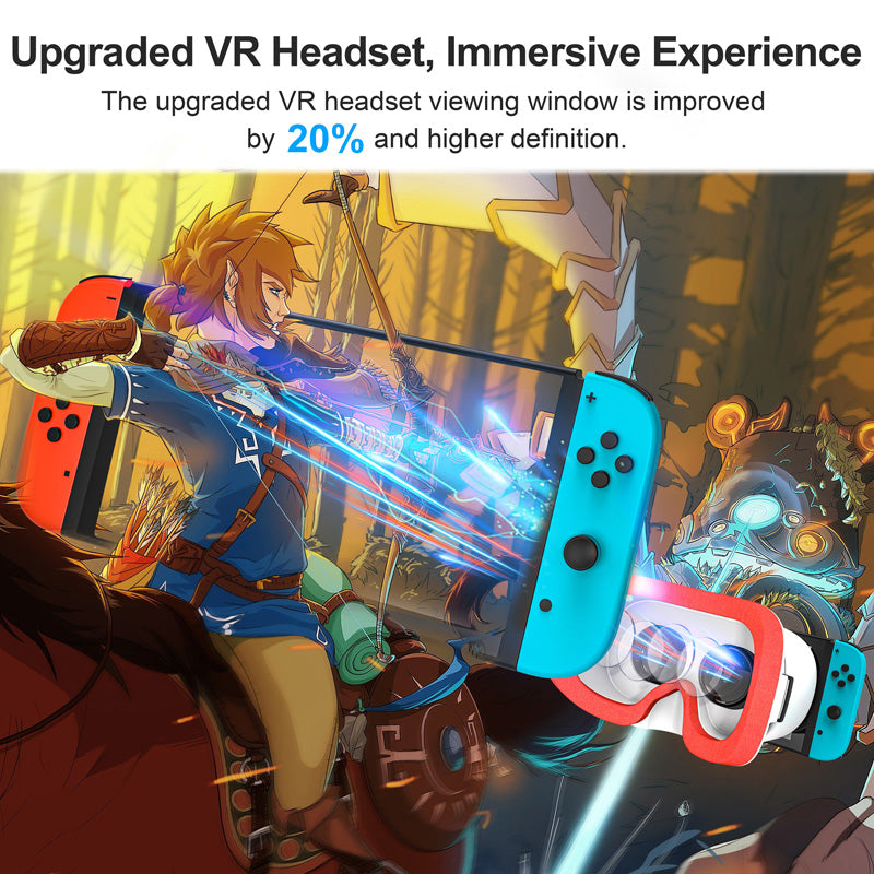 STARTRC GAMES Switch Virtual Reality Glasses with Adjustable HD Lenses and Comfortable Head Strap, Labo VR Kit 3D Goggles for Switch Accessories