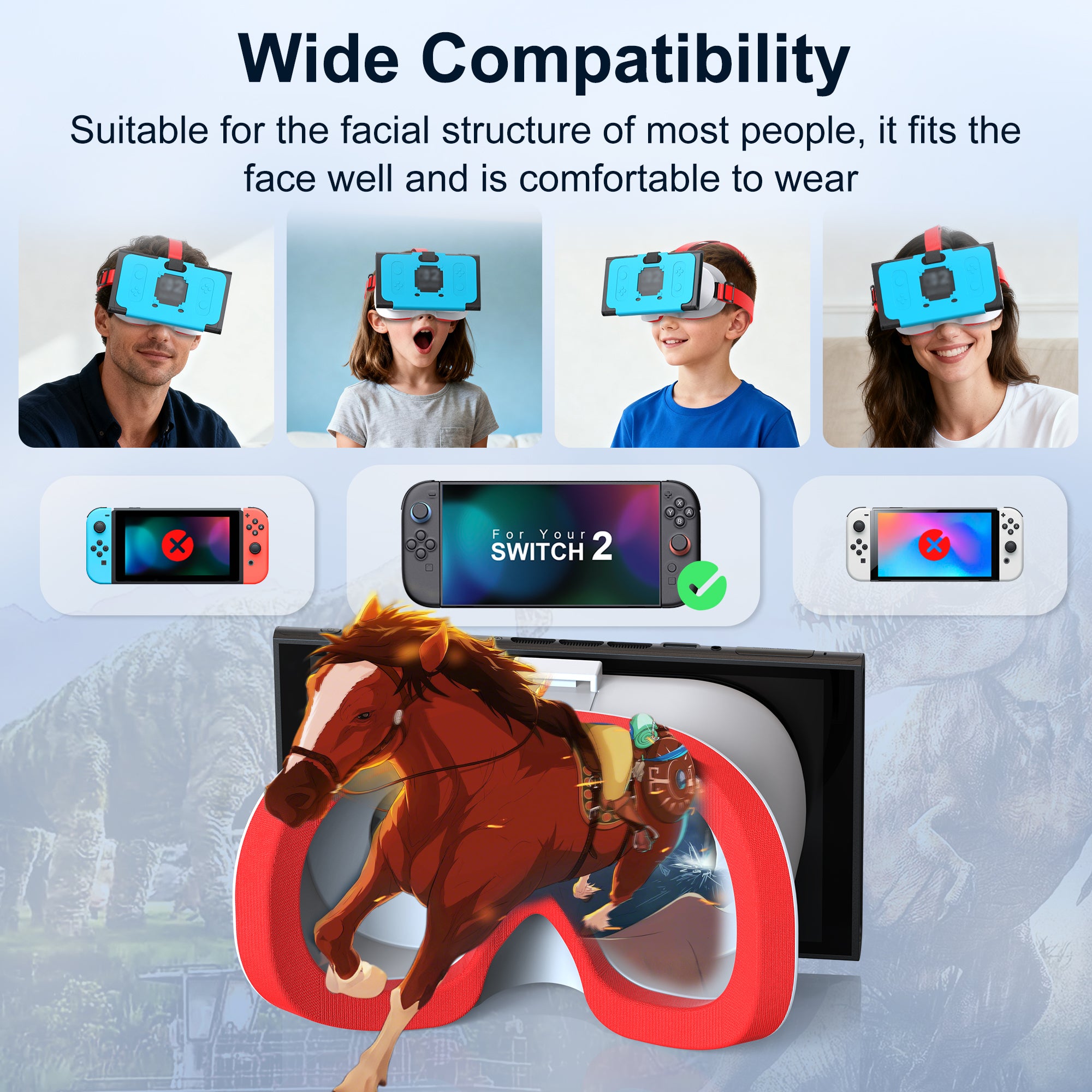VR Headset for Nintendo Switch 2 (2025), Switch 2 Virtual RealityVR Glasses with Adjustable HD Lenses and Comfortable HeadStrap, Virtual Boy 3D Goggle for Switch 2