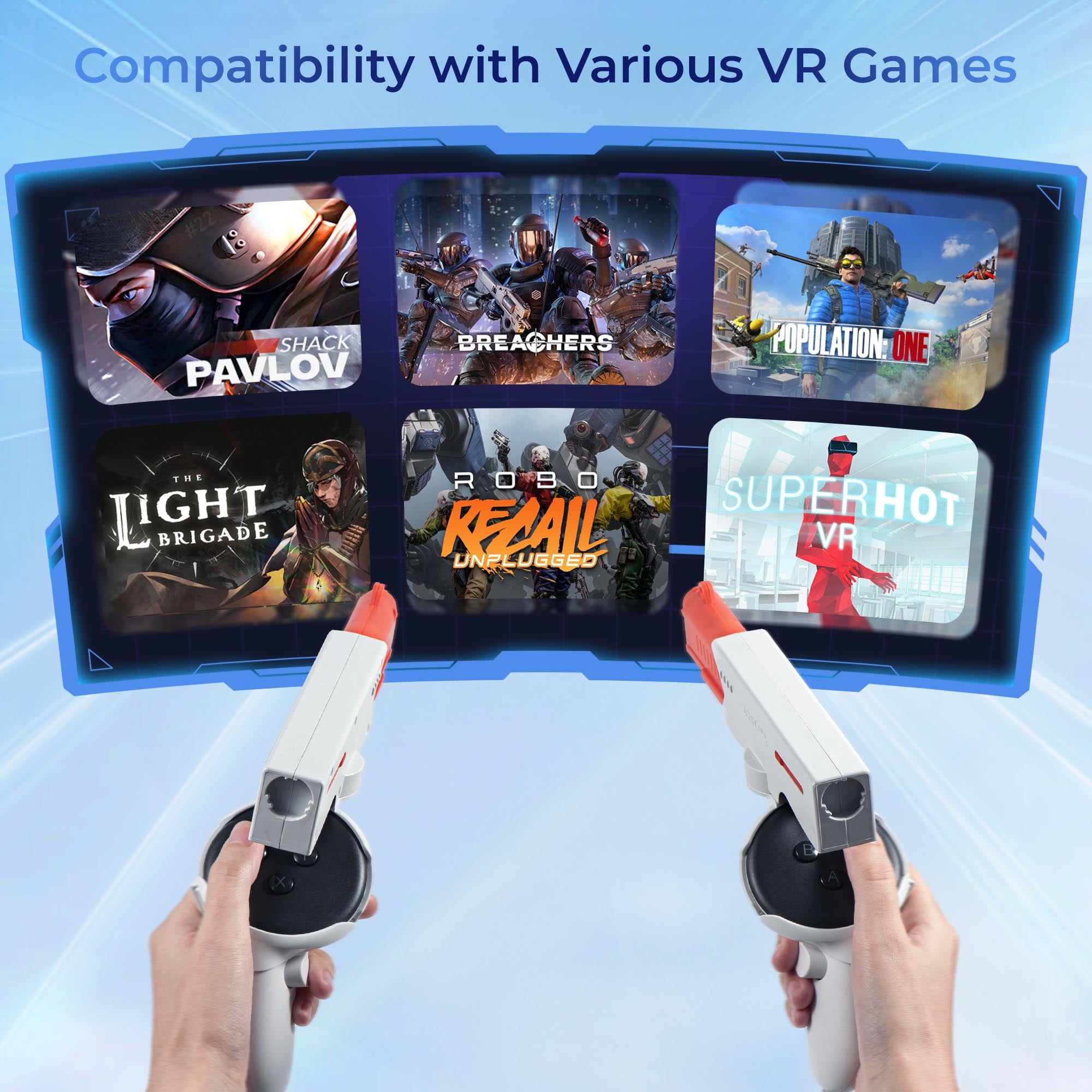 STARTRC GAMES VR PistoI Grip for Meta Quest 3 Controllers