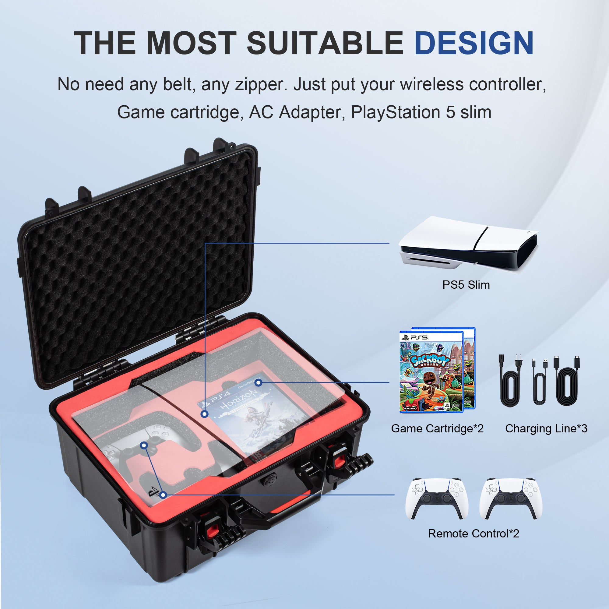 STARTRC GAMES Hard Shell Travel Case for PS5 Slim