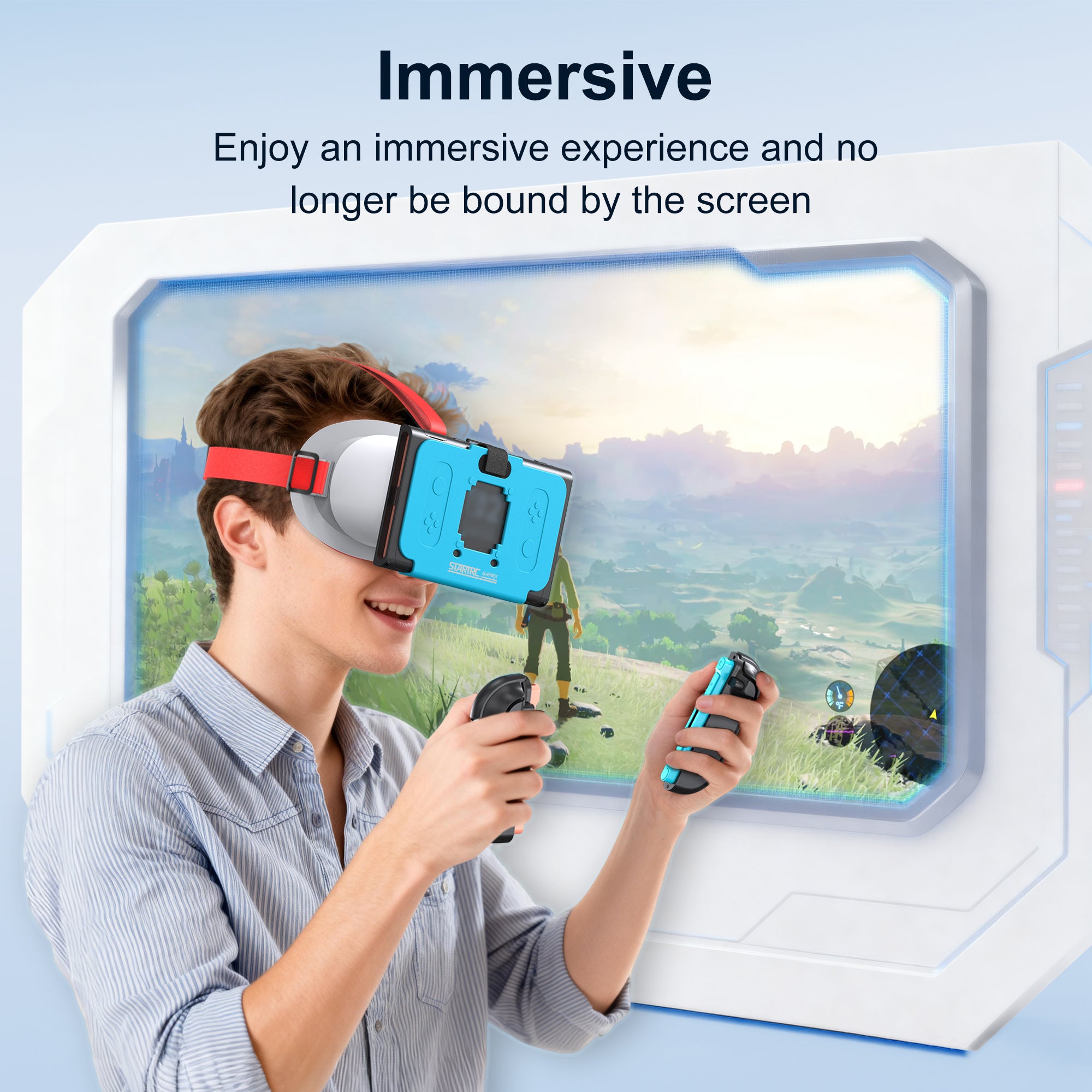 VR Headset for Nintendo Switch 2 (2025), Switch 2 Virtual RealityVR Glasses with Adjustable HD Lenses and Comfortable HeadStrap, Virtual Boy 3D Goggle for Switch 2