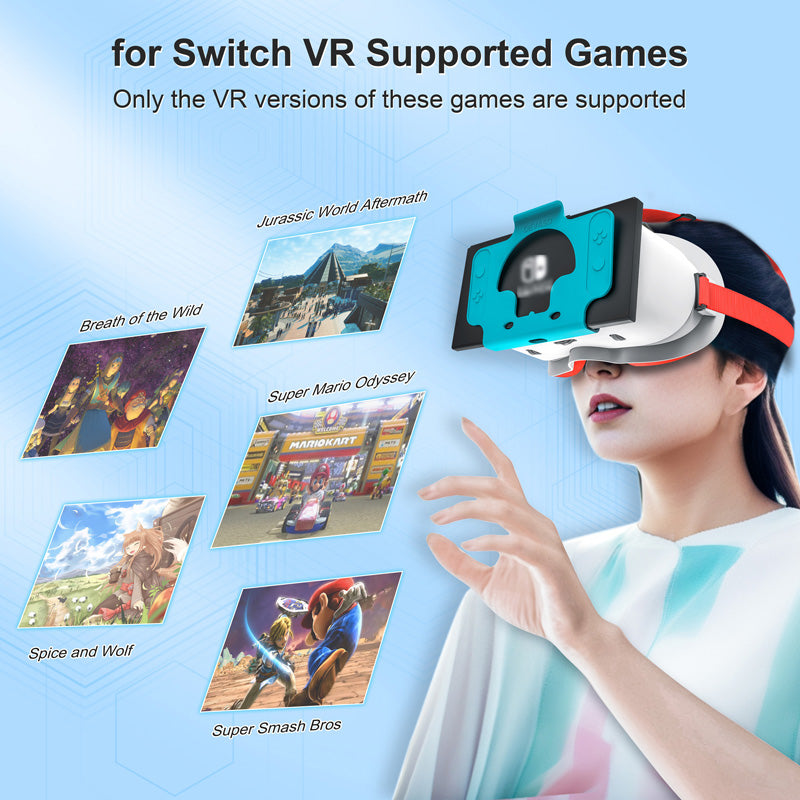 STARTRC GAMES Switch Virtual Reality Glasses with Adjustable HD Lenses and Comfortable Head Strap, Labo VR Kit 3D Goggles for Switch Accessories