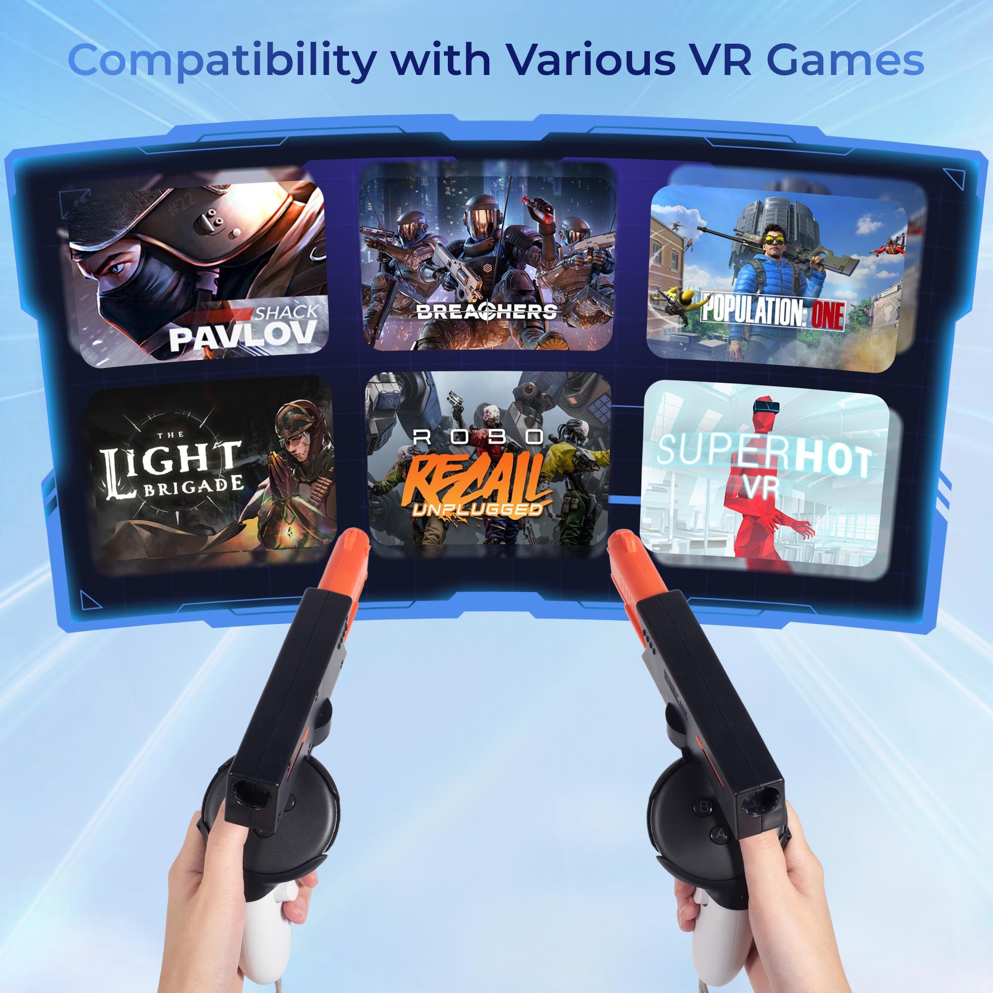 STARTRC GAMES VR PistoI Grip for Meta Quest 3 Controllers