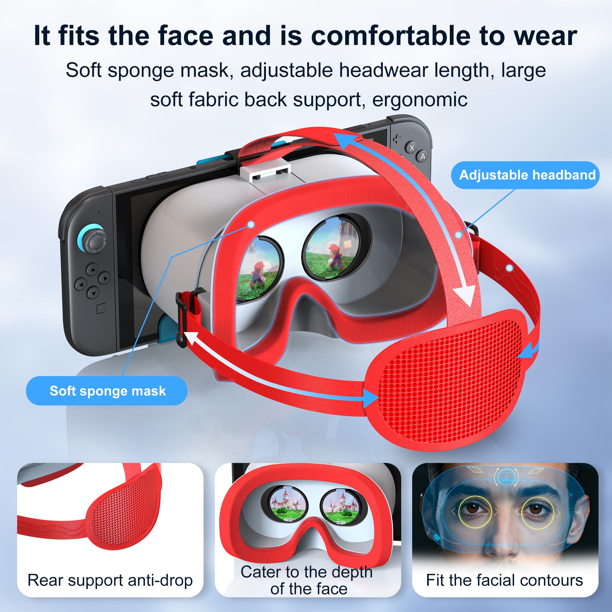 VR Headset for Nintendo Switch 2 (2025), Switch 2 Virtual RealityVR Glasses with Adjustable HD Lenses and Comfortable HeadStrap, Virtual Boy 3D Goggle for Switch 2