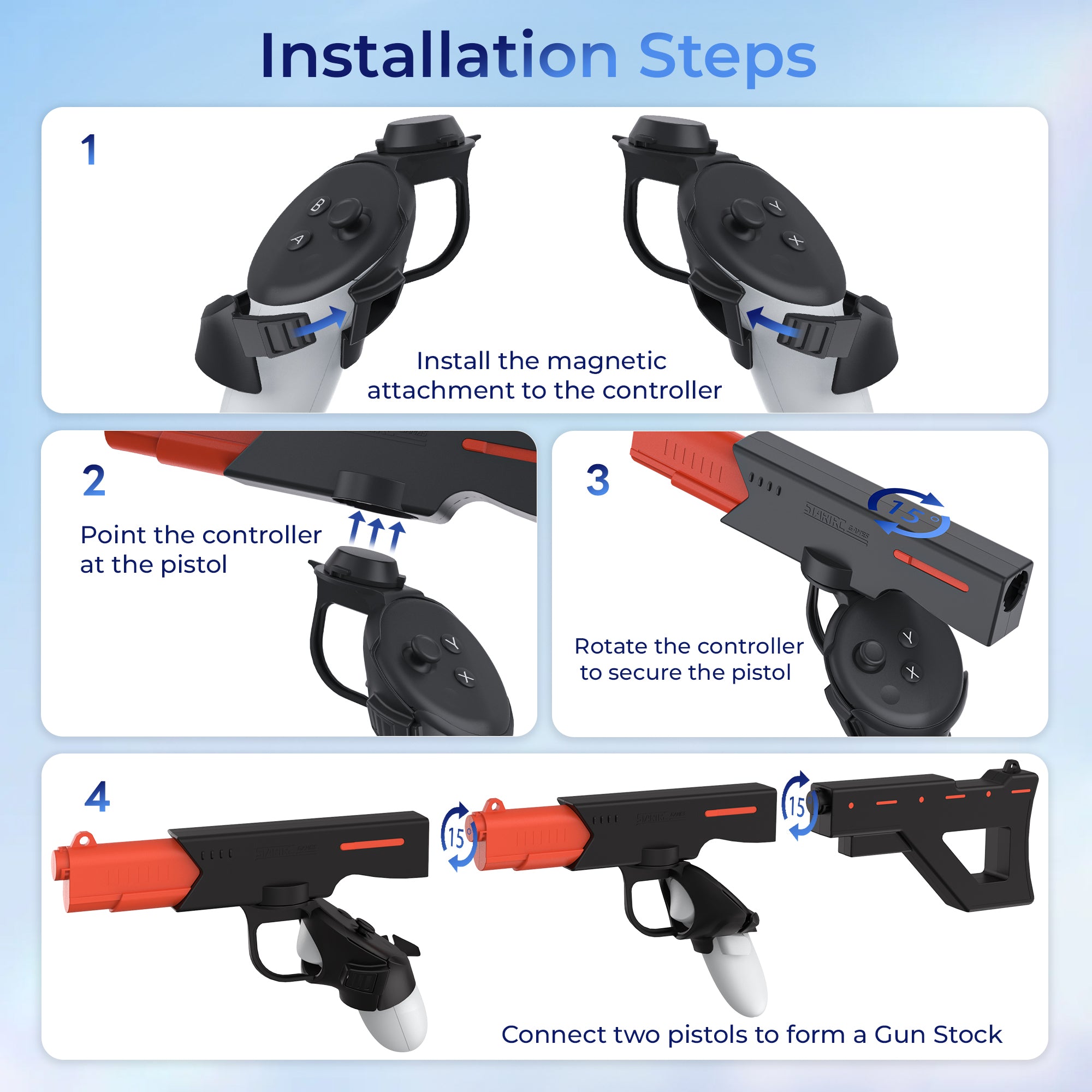 STARTRC GAMES VR Gun Stock for Meta Quest 3