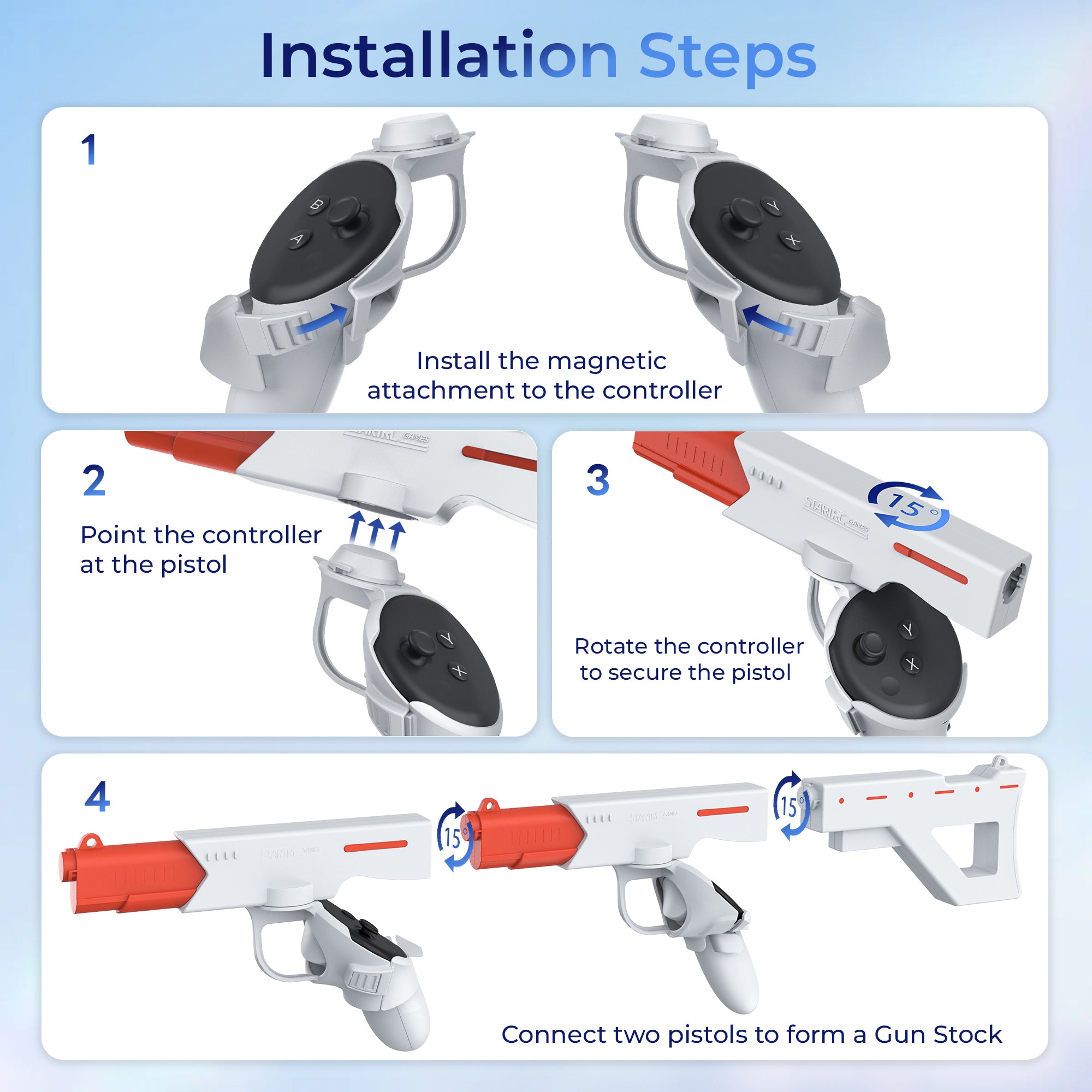 STARTRC GAMES VR Gun Stock for Meta Quest 3