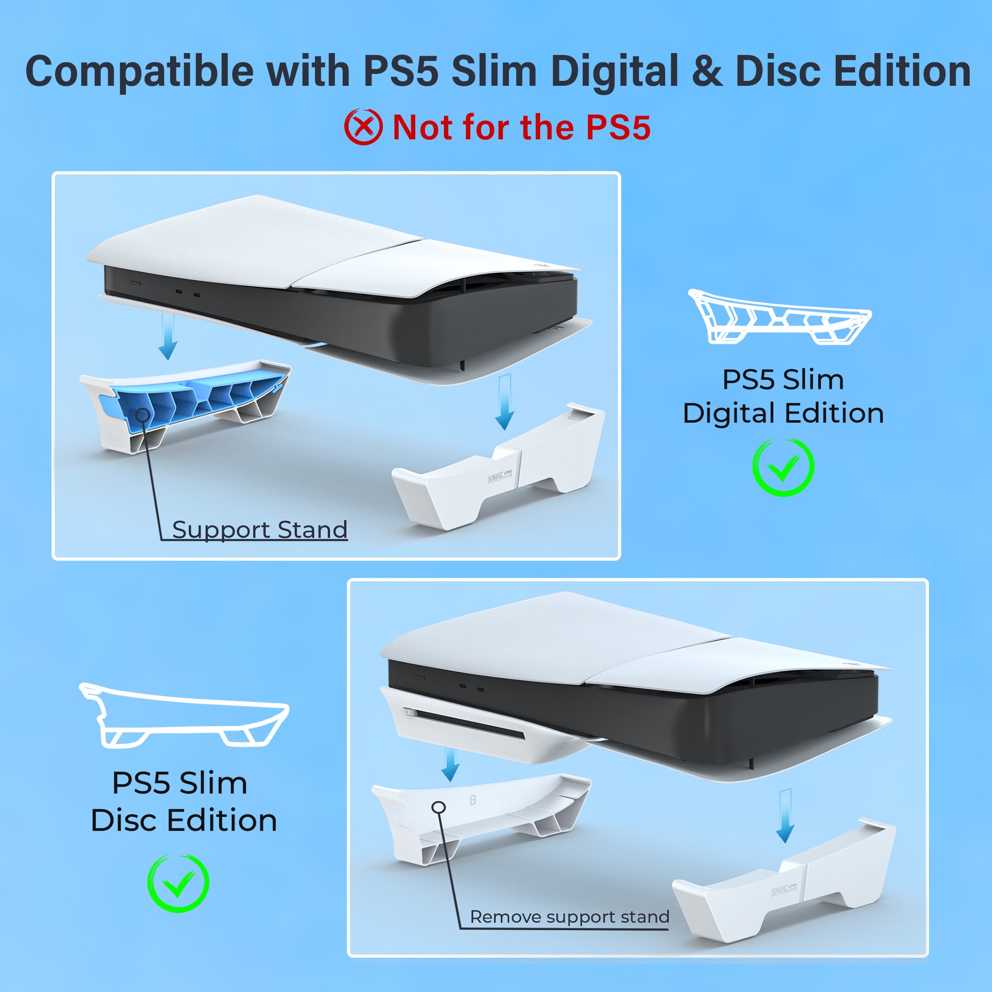 STARTRC GAMES  Horizontal Stand for PS5 Slim Console