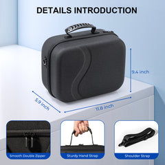 STARTRC GAMES Large Carrying Case for Meta Quest 3 Hard Travel Bag Compatible with Kiwi Design/BOBOVR Battery Head Strap and Other Accessories