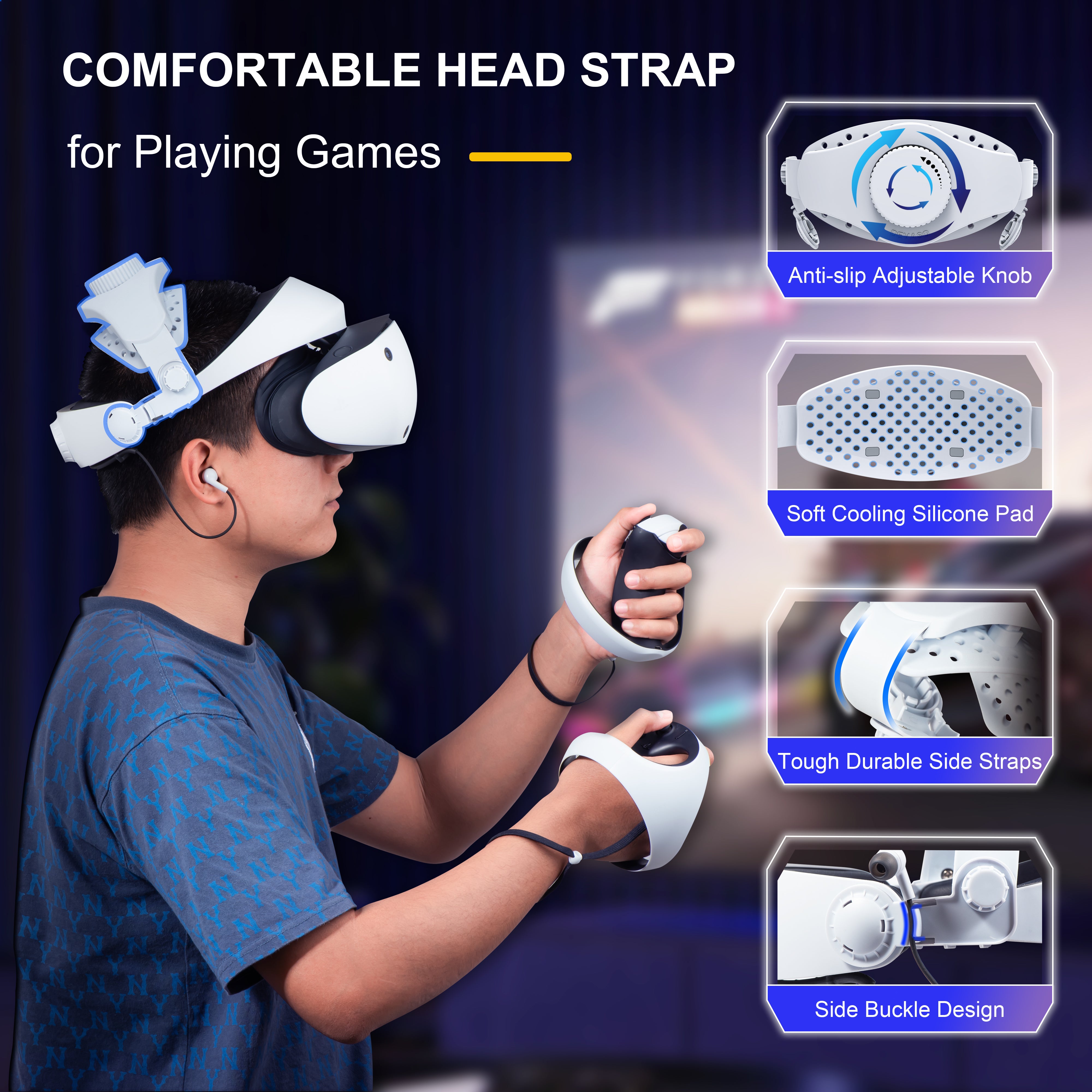 STARTRC GAMES Adjustable Head Strap for Playstation VR2  Reduced Pressure Lightweight PSVR2 Strap