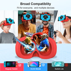 STARTRC GAMES Switch Virtual Reality Glasses with Adjustable HD Lenses and Comfortable Head Strap, Labo VR Kit 3D Goggles for Switch Accessories