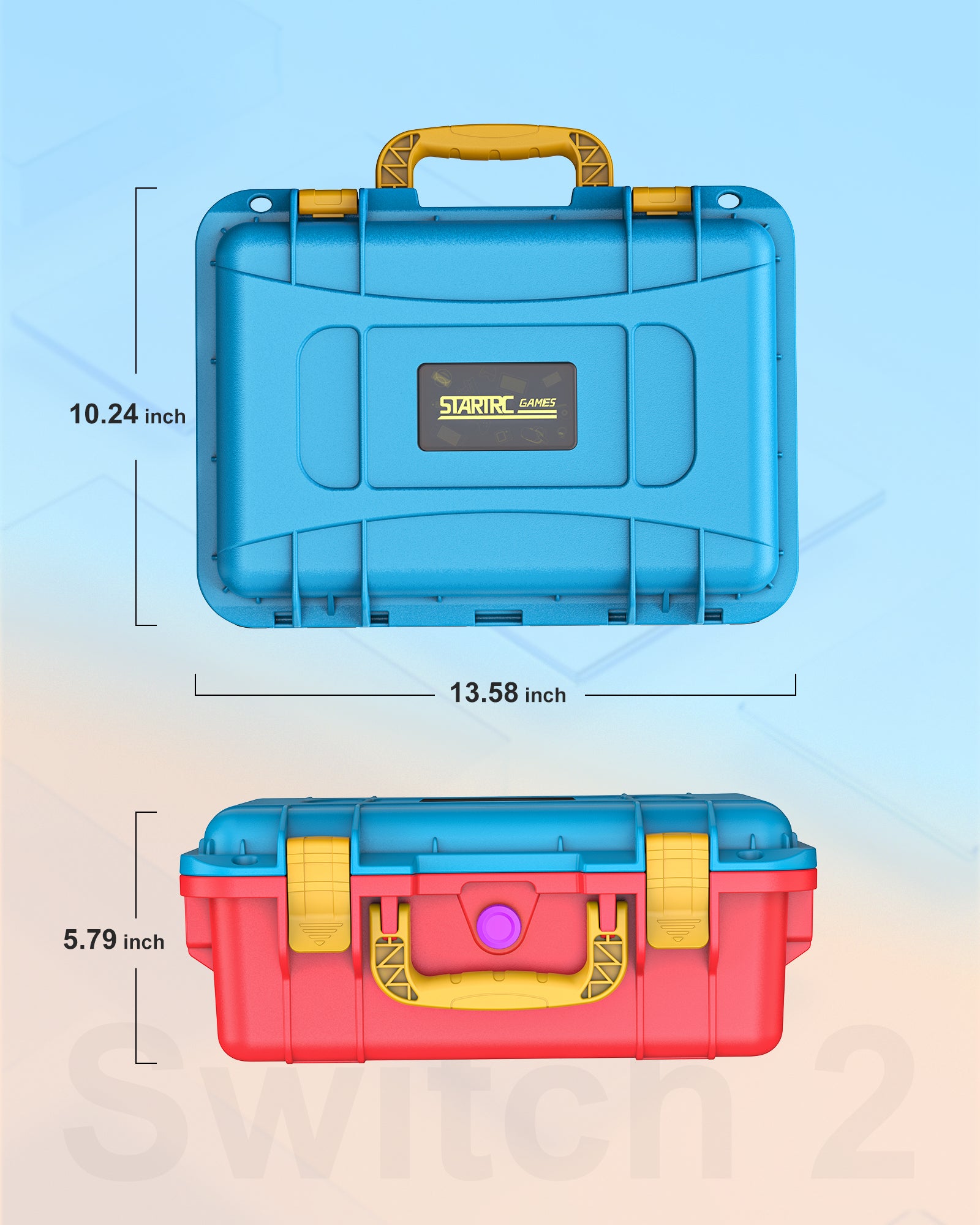 STARTRC GAMES Hard Carrying Case for Nintendo Switch 2, Professional Deluxe IP67 Waterproof, Soft Lining Hard Travel Case for Nintendo Switch 2 Console Pro Controller & Accessories
