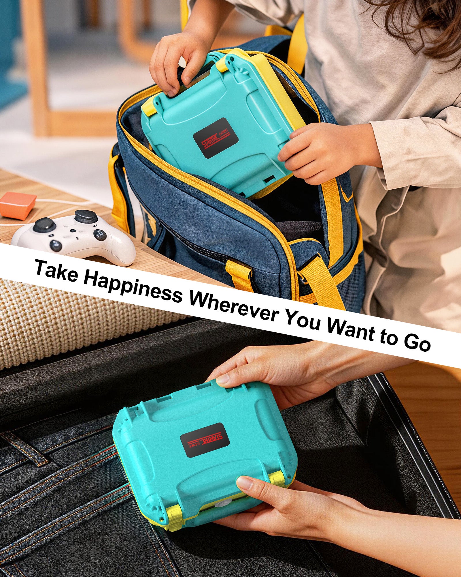 STARTRC GAMES Hard Carrying Case for Nex Playground Game System, Travel Bag with Soft Lining for Nex Playground Console, Power Adapter, HDMI Cable, Remote, Camera Privacy Cover and Other Accessories